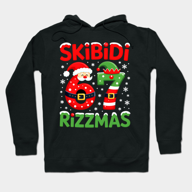 Skibidi Rizzmas, Funny Slang, Funny Meme Hoodie by UrbanLifeApparel