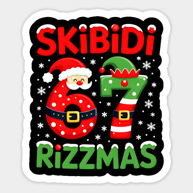 Skibidi Rizzmas, Funny Slang, Funny Meme Magnet by UrbanLifeApparel