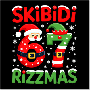 Skibidi Rizzmas, Funny Slang, Funny Meme Posters and Art