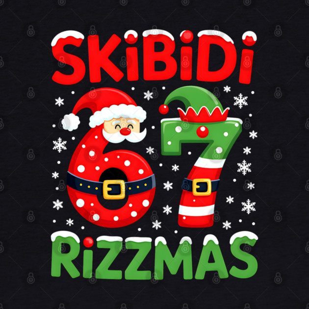 Skibidi Rizzmas, Funny Slang, Funny Meme by UrbanLifeApparel