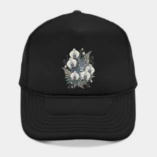 Ocelot with Pale Orchid Blossoms Hat