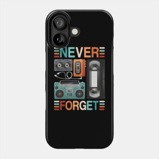 Never forget, Retro Electronics Phone Case