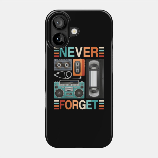 Never forget, Retro Electronics Phone Case by UrbanLifeApparel