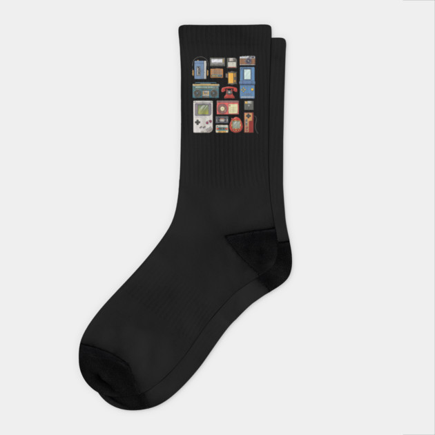Retro Technology, vintage technology, classic Tech Socks by UrbanLifeApparel