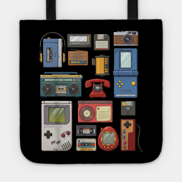 Retro Technology, vintage technology, classic Tech Tote by UrbanLifeApparel