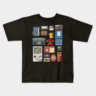 Retro Technology, vintage technology, classic Tech Kids T-Shirt