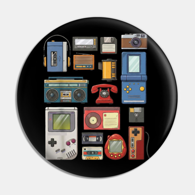 Retro Technology, vintage technology, classic Tech Pin by UrbanLifeApparel