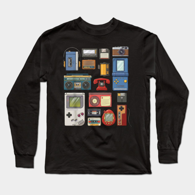 Retro Technology, vintage technology, classic Tech Long Sleeve T-Shirt by UrbanLifeApparel