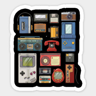 Retro Technology, vintage technology, classic Tech Magnet