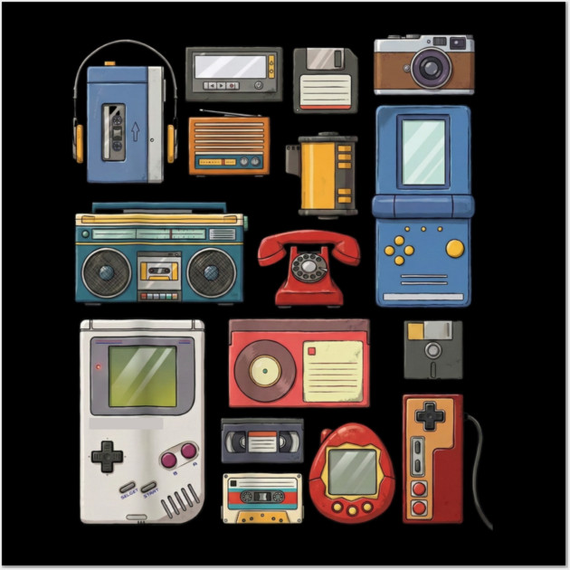 Retro Technology, vintage technology, classic Tech Wall Art by UrbanLifeApparel
