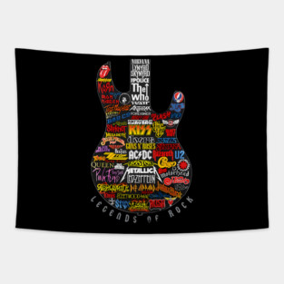 Legends Of Rock Guitar Tapestry
