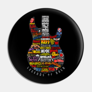 Legends Of Rock Guitar Pin