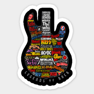 Legends Of Rock Guitar Sticker