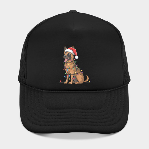 Belgian Malinois Christmas Lights Xmas Dogs by yangho