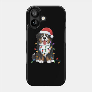Bernese Mountain Christmas Lights Xmas Dogs Phone Case