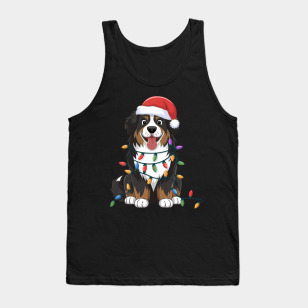 Bernese Mountain Christmas Lights Xmas Dogs Tank Top by yangho