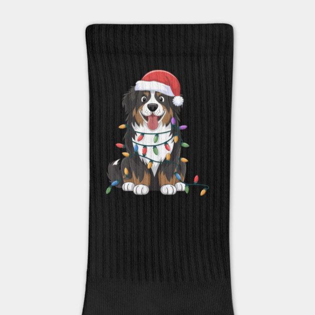 Bernese Mountain Christmas Lights Xmas Dogs by yangho