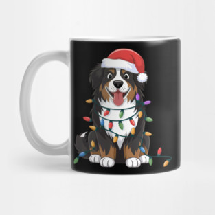 Bernese Mountain Christmas Lights Xmas Dogs Mug