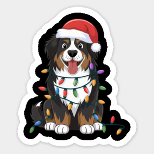 Bernese Mountain Christmas Lights Xmas Dogs Magnet