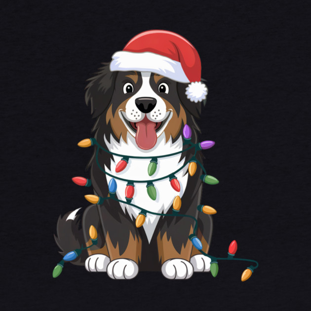Bernese Mountain Christmas Lights Xmas Dogs by yangho