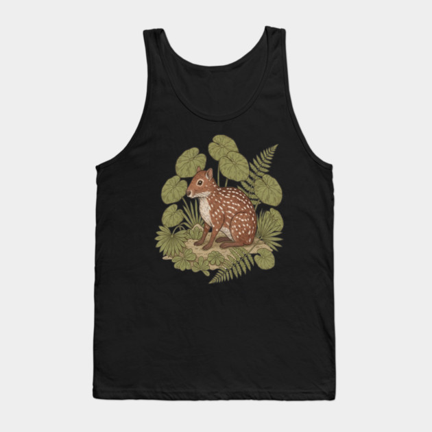 Paca with Ferns and Tropical Ground Leaves Tank Top by BirdsnStuff