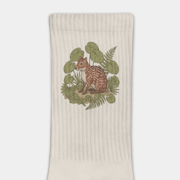 Paca with Ferns and Tropical Ground Leaves by BirdsnStuff