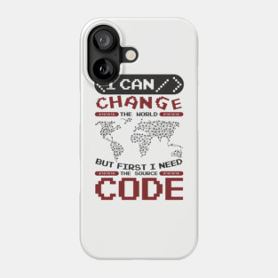 First I Need The Source Code Hacker Vibes Phone Case