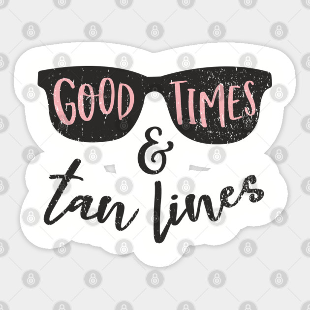 Good Times Tan Lines Vacation Mode Sticker by Anticorporati