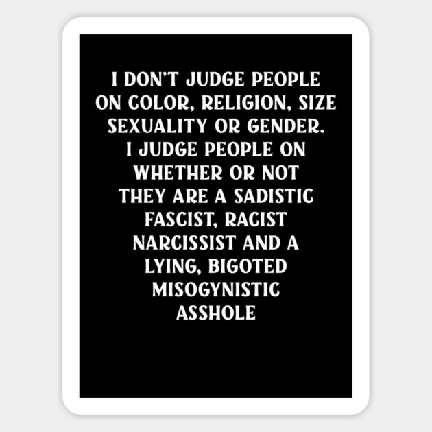 I Don't Judge People Sticker by Cheeky Witch