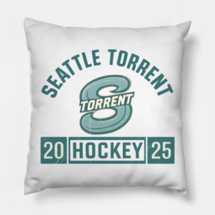 PWHL Seattle Torrent Women’s Ice Hockey Winterwave Pulse 2025 Pillow