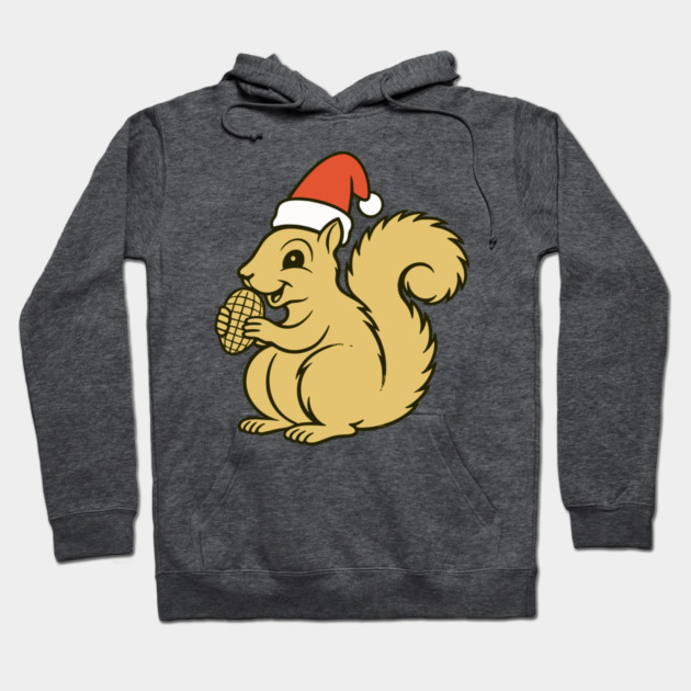 Vintage Christmas Squirrel Santa Hoodie by DonWillisJrArt