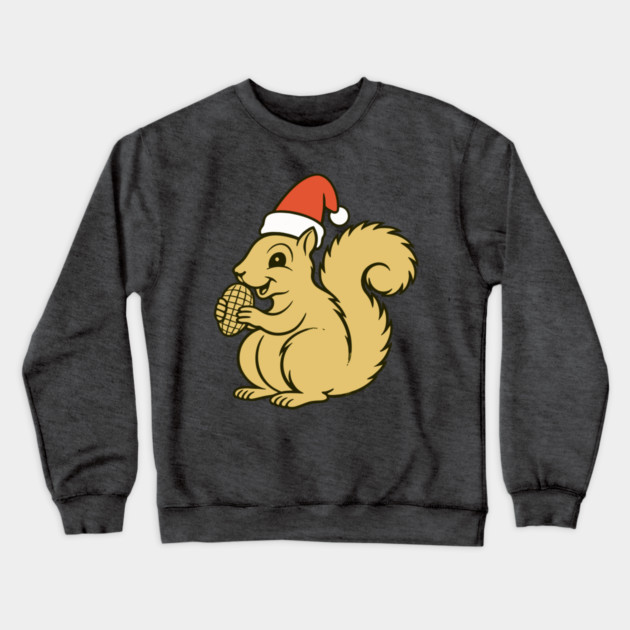 Vintage Christmas Squirrel Santa Crewneck Sweatshirt by DonWillisJrArt