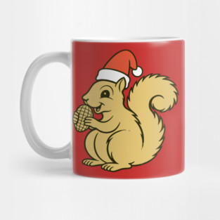Vintage Christmas Squirrel Santa Mug