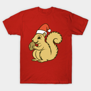 Vintage Christmas Squirrel Santa T-Shirt