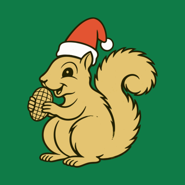 Vintage Christmas Squirrel Santa by DonWillisJrArt