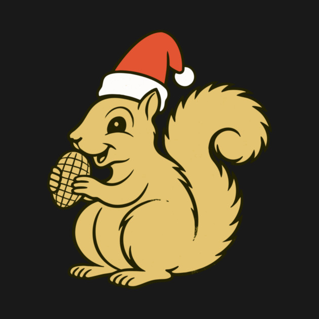 Vintage Christmas Squirrel Santa by DonWillisJrArt