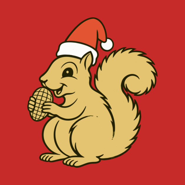 Vintage Christmas Squirrel Santa by DonWillisJrArt