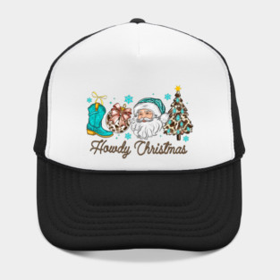 Western Christmas Coquette Howdy Christmas Leopard Hat