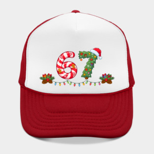 Festive 67 with Candy Cane and Christmas Tree Hat