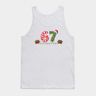 Festive 67 with Candy Cane and Christmas Tree Tank Top