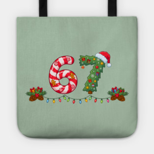 Festive 67 with Candy Cane and Christmas Tree Tote