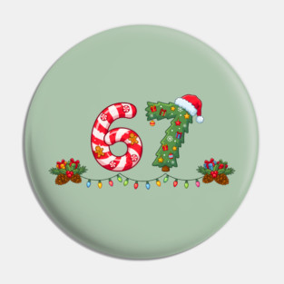 Festive 67 with Candy Cane and Christmas Tree Pin