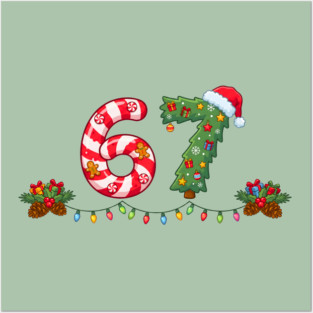 Festive 67 with Candy Cane and Christmas Tree Posters and Art