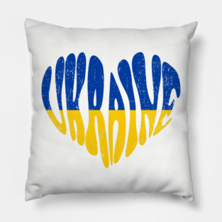 Ukraine Heart Freedom Fighter Activist Pillow