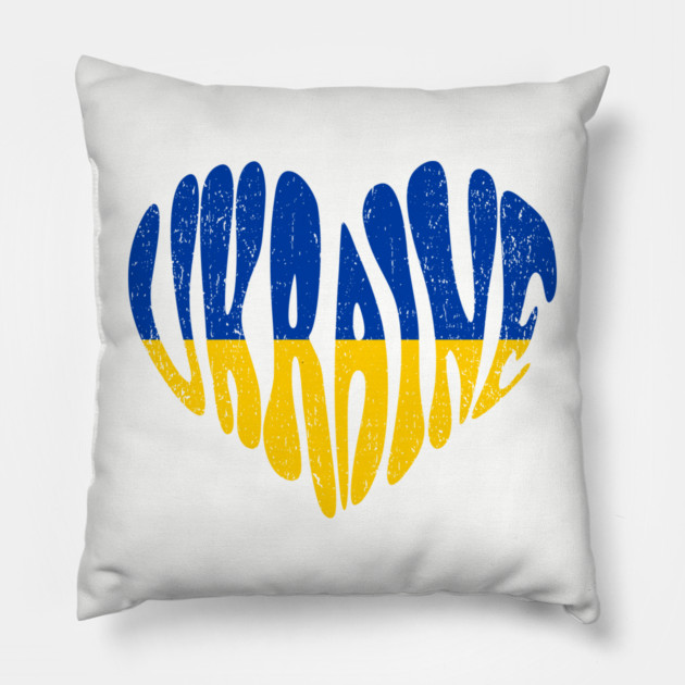 Ukraine Heart Freedom Fighter Activist Pillow by Anticorporati