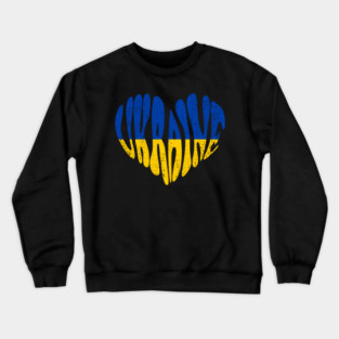 Ukraine Heart Freedom Fighter Activist Crewneck Sweatshirt