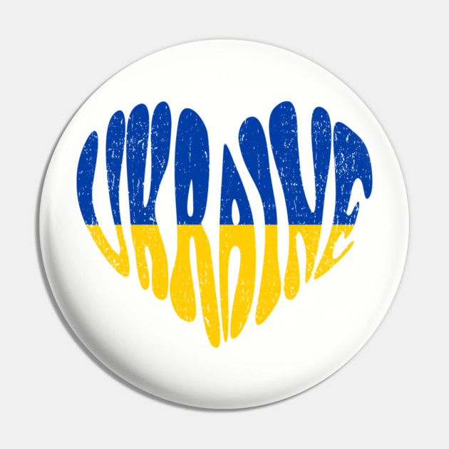 Ukraine Heart Freedom Fighter Activist Pin by Anticorporati