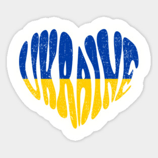 Ukraine Heart Freedom Fighter Activist Sticker