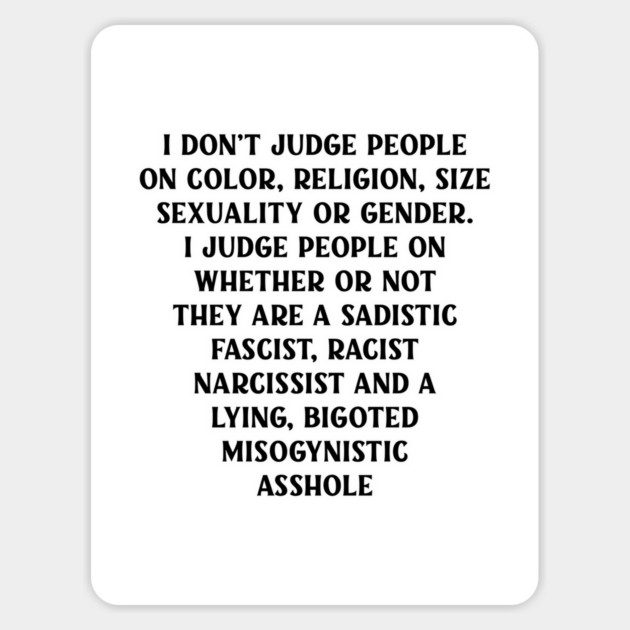I Don’t Judge People Sticker by Cheeky Witch