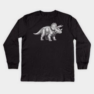 Triceratops Kids Long Sleeve T-Shirt